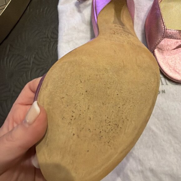 Jimmy Choo Coupe metallic sandals in pink - Picture 6 of 9